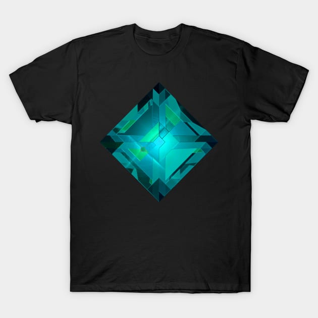Turquoise Square Shape Gemstone T-Shirt by The Black Panther